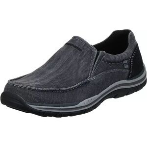Men’s Skechers Avillo Black Relaxed Fit Memory Foam Slip On Sneakers Size 12M